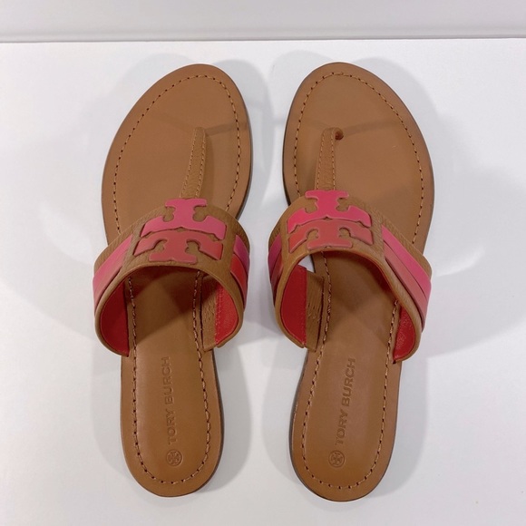 New Tory Burch Leigh  Flip-Flop Sandals - Picture 11 of 13